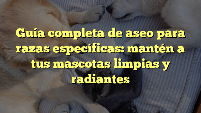 Guía completa de aseo para razas específicas: mantén a tus mascotas limpias y radiantes