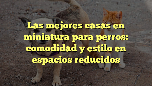 Las mejores casas en miniatura para perros: comodidad y estilo en espacios reducidos