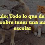 Título: Todo lo que debes saber sobre tener una mascota escolar