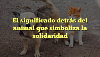 El significado detrás del animal que simboliza la solidaridad
