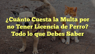 ¿Cuánto Cuesta la Multa por no Tener Licencia de Perro? Todo lo que Debes Saber